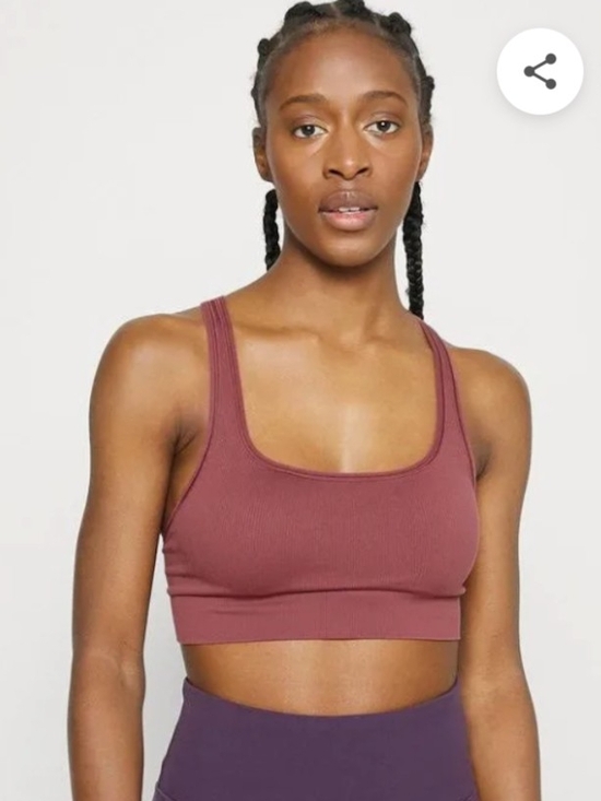 Athleta Other - Athleta Ribbed Aurora Scoop Bra D-DD Racerback Tawney Rose Mauve Purple